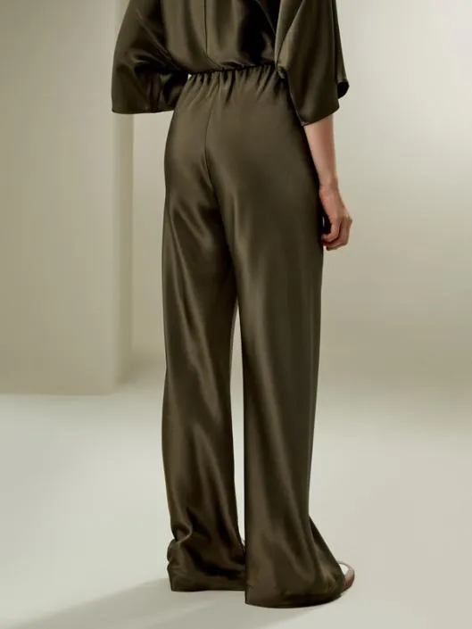 32MM DoubleFaced Silk Charmeuse Bias Cut Pants Women Lilysilk Bottoms