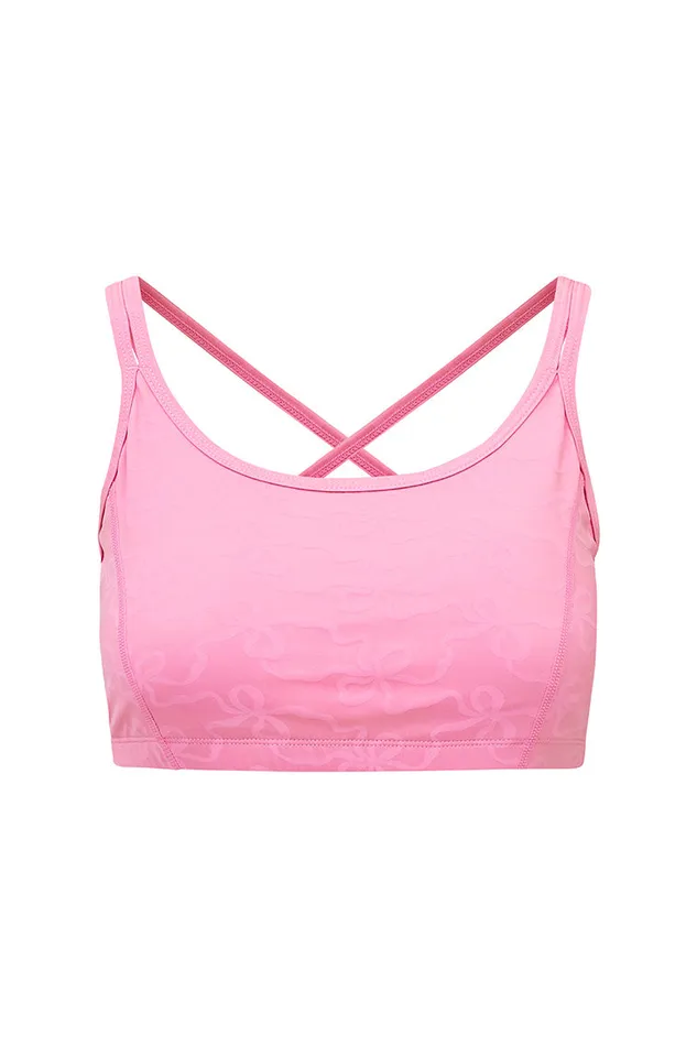 Active Women LoveShackFancy Aiden Bow Print Sports Bra Rosabelle