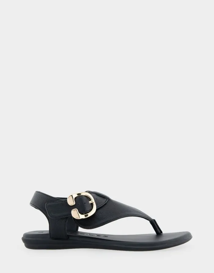 Aerosoles Comfortable Women039s Buckle Detail Back Strap Thong Sandal In Black Grainy Faux Leather Black Grainy Faux Leather Women Flats Aerosoles Comfortable Women039s Buckle Detail Back Strap Thong Sandal In Black Grainy Faux Leather Black Grainy Faux Leather Women Flats