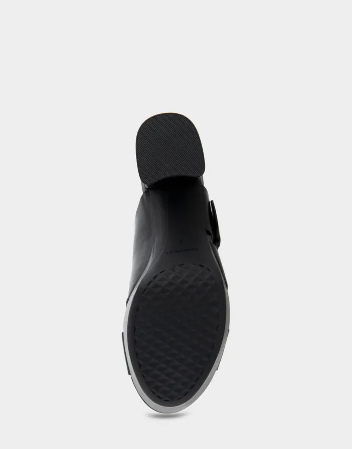 Aerosoles Comfortable Women039s Crisscross Platform Slide Sandal In Black Leather Black Leather Women Platforms