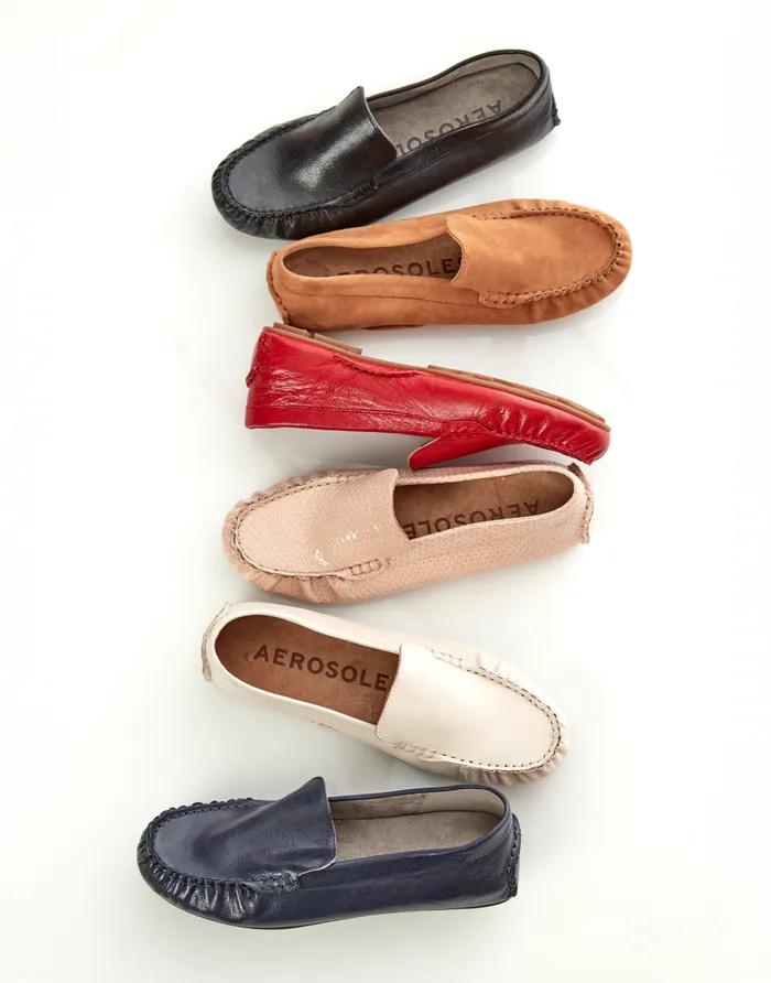 Aerosoles Comfortable Women039s Driver In Eggnog Leather Eggnog Leather Women Loafers