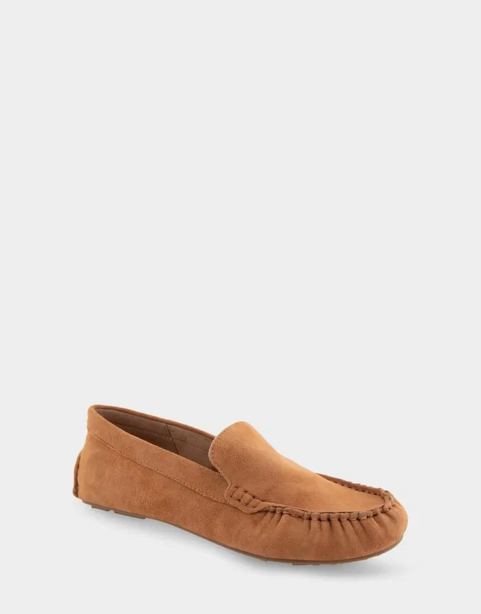 Aerosoles Comfortable Women039s Driver In Tan Suede Tan Suede Women Clogs and Mules