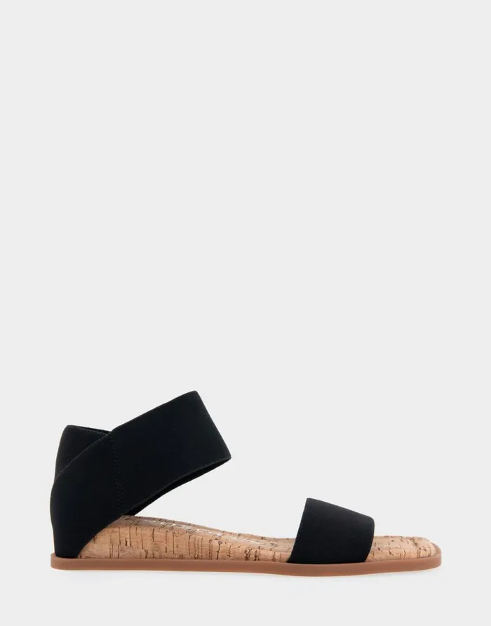 Aerosoles Comfortable Women039s Elastic Banded Mini Wedge Sandal In Black Combo Elastic Fabric Black Combo Women Clogs and Mules Aerosoles Comfortable Women039s Elastic Banded Mini Wedge Sandal In Black Combo Elastic Fabric Black Combo Women Clogs and Mules