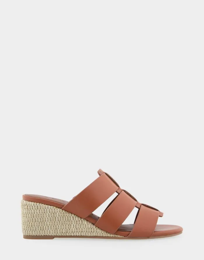Aerosoles Comfortable Women039s Fisherman Mid Wedge Slide In Gingerbread Faux Leather Gingerbread Faux Leather Women Wedges Aerosoles Comfortable Women039s Fisherman Mid Wedge Slide In Gingerbread Faux Leather Gingerbread Faux Leather Women Wedges