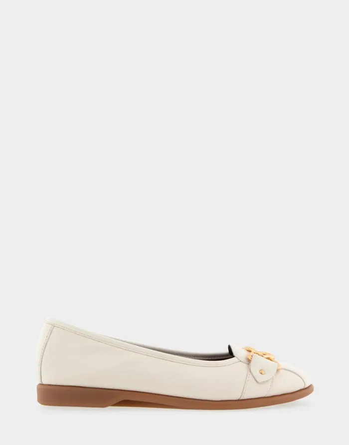 Aerosoles Comfortable Women039s Ornamented Flat In Off White Genuine Leather Eggnog Genuine Leather Women Ballet Aerosoles Comfortable Women039s Ornamented Flat In Off White Genuine Leather Eggnog Genuine Leather Women Ballet