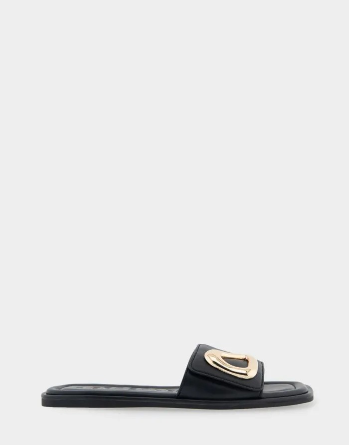 Aerosoles Comfortable Women039s Ornamented Single Band Slide Sandal In Black Leather Black Leather Women Clogs and Mules Aerosoles Comfortable Women039s Ornamented Single Band Slide Sandal In Black Leather Black Leather Women Clogs and Mules