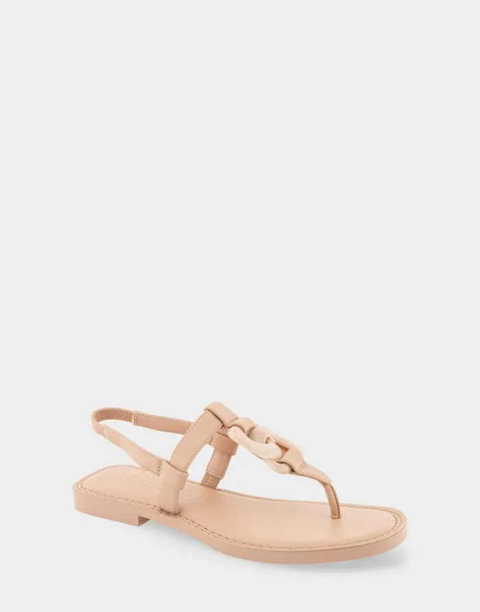 Aerosoles Comfortable Women039s Ornamented Slingback Strap Thong Sandal In Cipria Faux Leather Cipria Faux Leather Women Flats