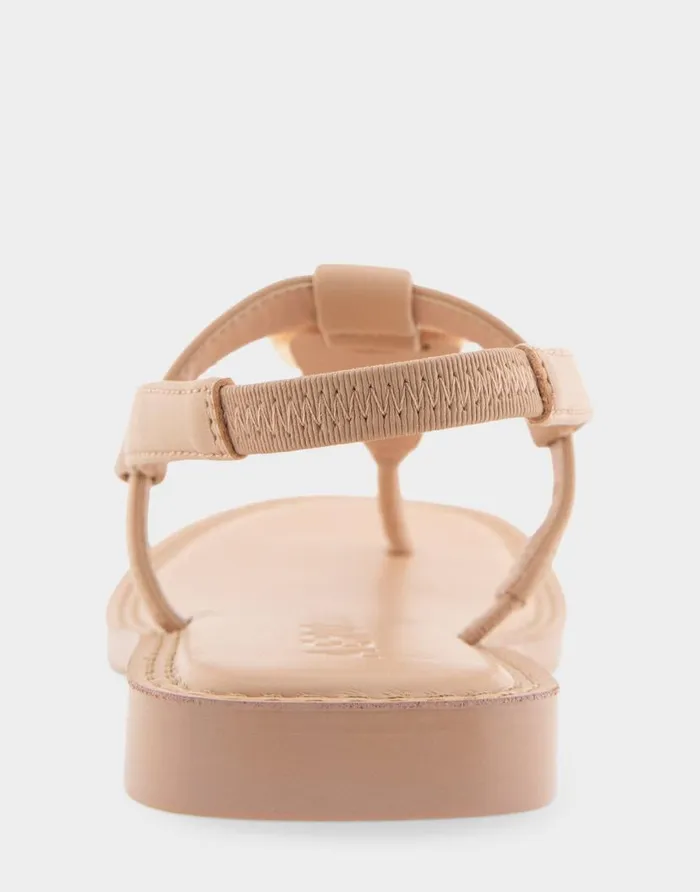 Aerosoles Comfortable Women039s Ornamented Slingback Strap Thong Sandal In Cipria Faux Leather Cipria Faux Leather Women Flats