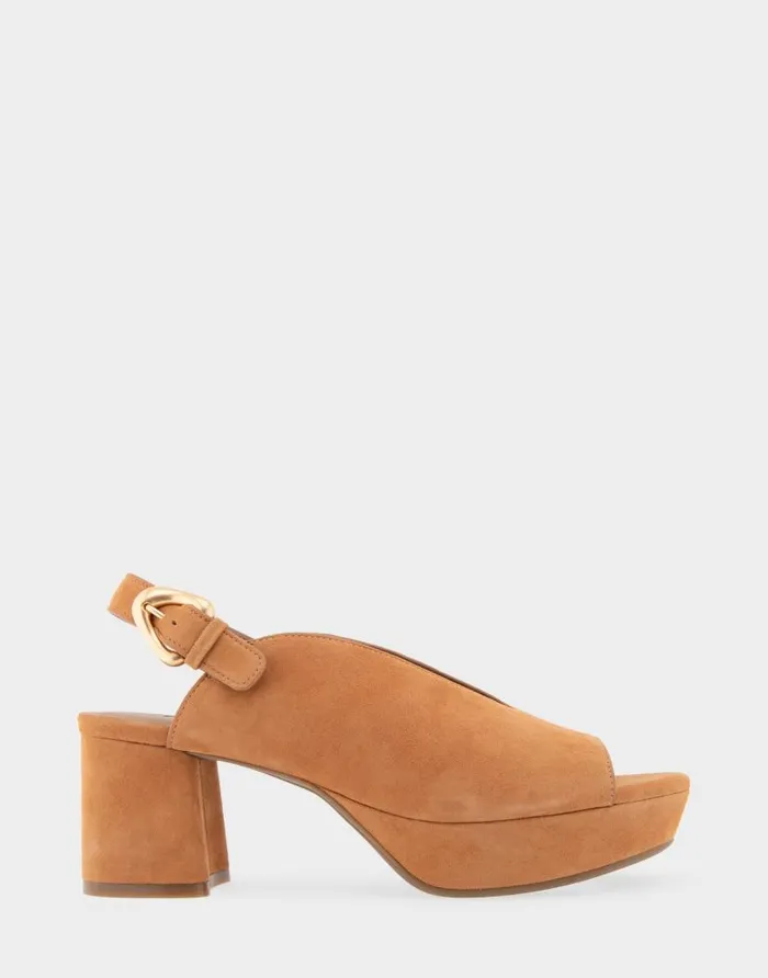 Aerosoles Comfortable Women039s Peep Toe Platform Sandal In Tan Suede Tan Suede Women Clogs and Mules Aerosoles Comfortable Women039s Peep Toe Platform Sandal In Tan Suede Tan Suede Women Clogs and Mules