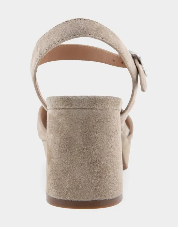 Aerosoles Comfortable Women039s Platform Sandal In Beige Genuine Suede Trench Coat Genuine Suede Women Dress
