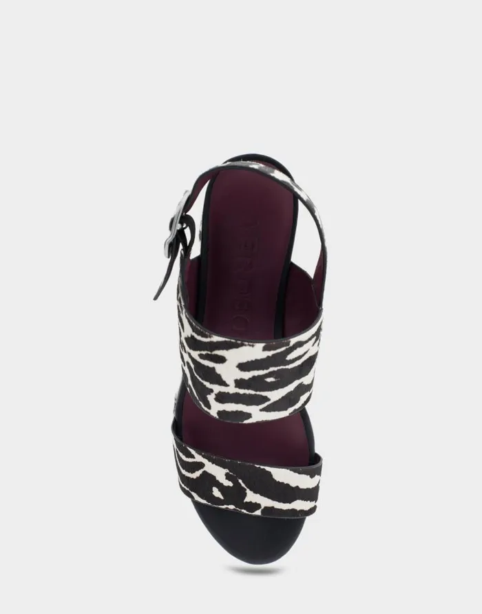 Aerosoles Comfortable Women039s Platform Sandal In Zebra Print Calf Hair Zebra Haircalf Women Platforms