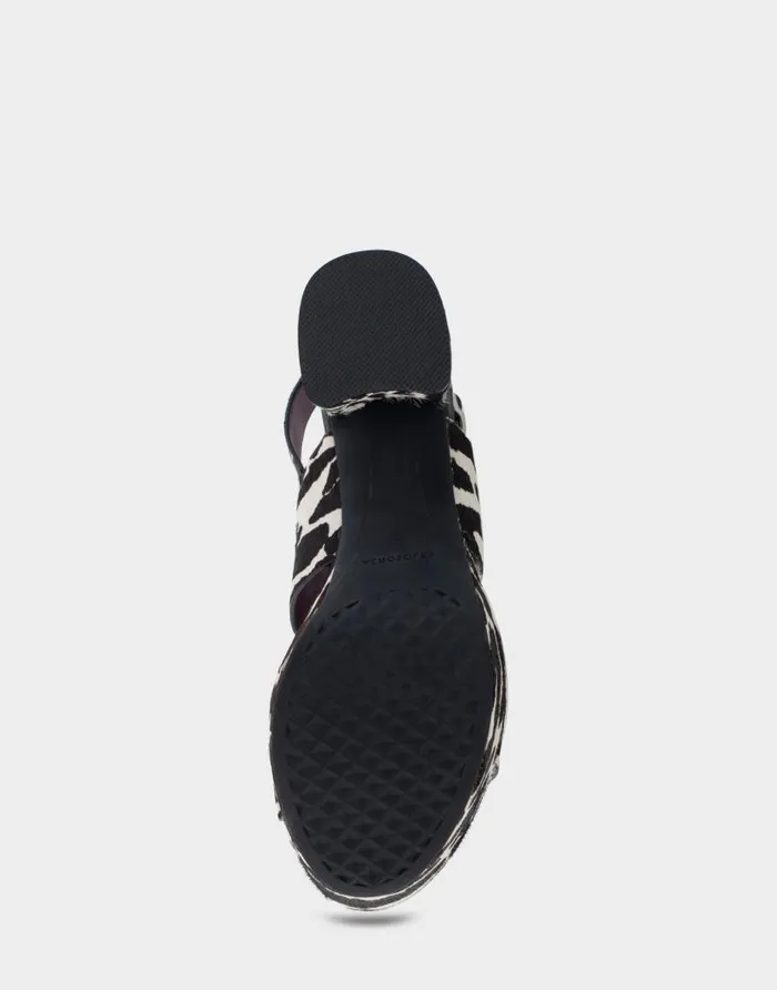 Aerosoles Comfortable Women039s Platform Sandal In Zebra Print Calf Hair Zebra Haircalf Women Platforms