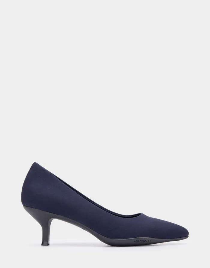 Aerosoles Comfortable Women039s Point Toe Kitten Heel Pump In Navy Stretch Gabardine Fabric Navy Stretch Gabardine Fabric Women Clogs and Mules Aerosoles Comfortable Women039s Point Toe Kitten Heel Pump In Navy Stretch Gabardine Fabric Navy Stretch Gabardine Fabric Women Clogs and Mules