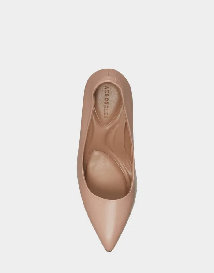 Aerosoles Comfortable Women039s Pump In Natural Genuine Leather Natural Leather Women Pumps
