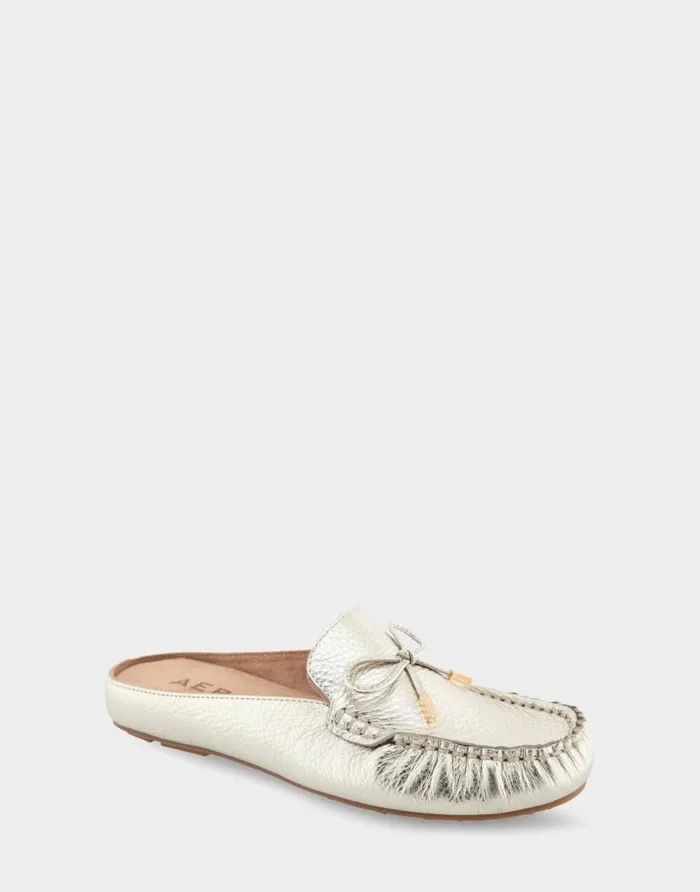 Aerosoles Comfortable Women039s Slip On Driver In Soft Gold Leather Soft Gold Leather Women Loafers