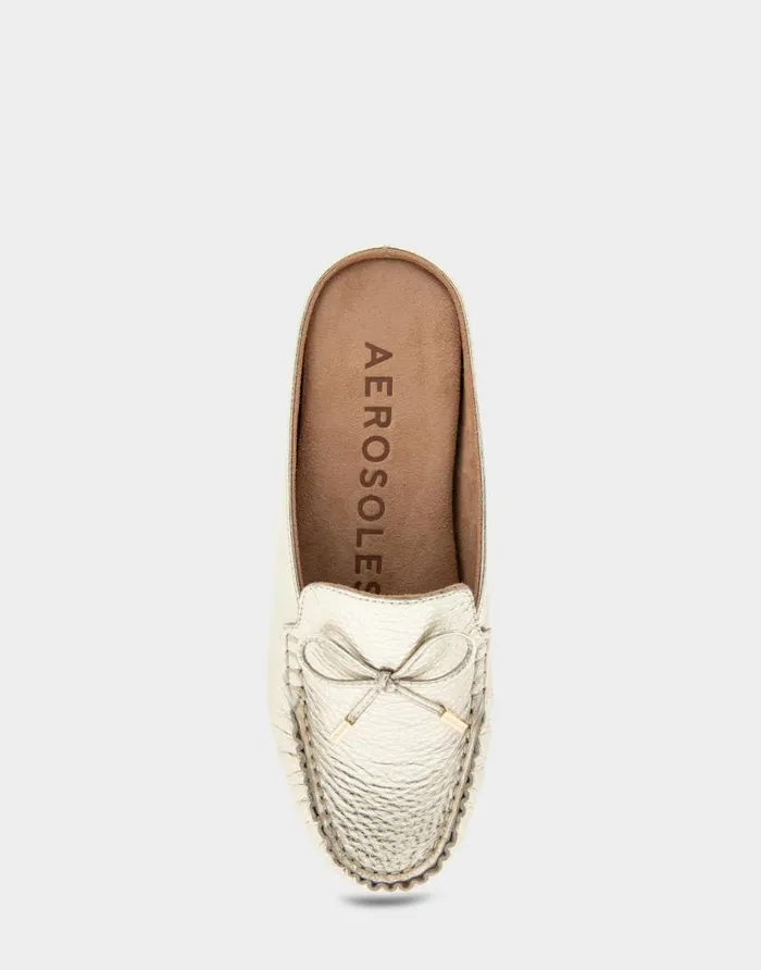 Aerosoles Comfortable Women039s Slip On Driver In Soft Gold Leather Soft Gold Leather Women Loafers