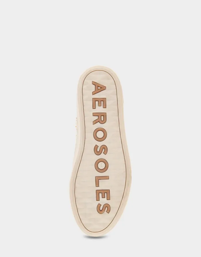 Aerosoles Comfortable Women039s Slip On Hidden Wedge Sneaker In Sand Raffia Combo Raffia Fabric Sand Raffia Combo Women Clogs and Mules
