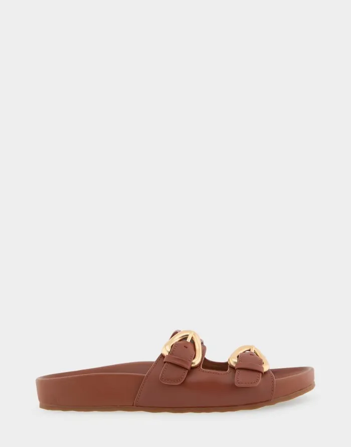 Aerosoles Comfortable Women039s Two Band Molded Footbed Sandal In Gingerbread Leather Gingerbread Leather Women Clogs and Mules Aerosoles Comfortable Women039s Two Band Molded Footbed Sandal In Gingerbread Leather Gingerbread Leather Women Clogs and Mules