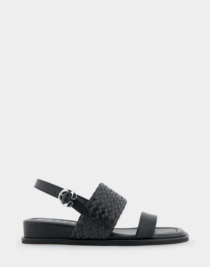 Aerosoles Comfortable Women039s Two Piece Back Strap Mini Wedge Sandal In Black Faux Leather Black Faux Leather Women Clogs and Mules Aerosoles Comfortable Women039s Two Piece Back Strap Mini Wedge Sandal In Black Faux Leather Black Faux Leather Women Clogs and Mules