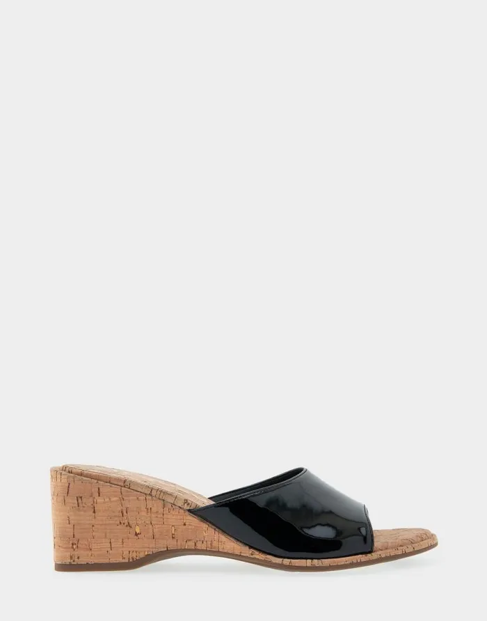 Aerosoles Comfortable Women039s Wedge Slide Sandal In Black Patent Faux Leather Black Patent Faux Leather Women Wedges Aerosoles Comfortable Women039s Wedge Slide Sandal In Black Patent Faux Leather Black Patent Faux Leather Women Wedges