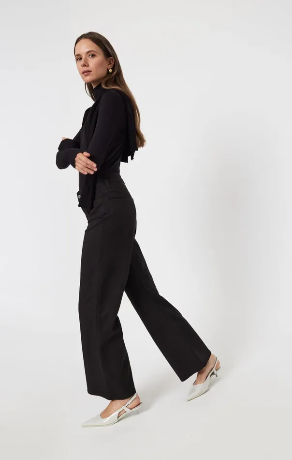 Alena Straight Leg In Black Luxe Twill Women Mavi Jeans Pants Alena Straight Leg In Black Luxe Twill Women Mavi Jeans Pants