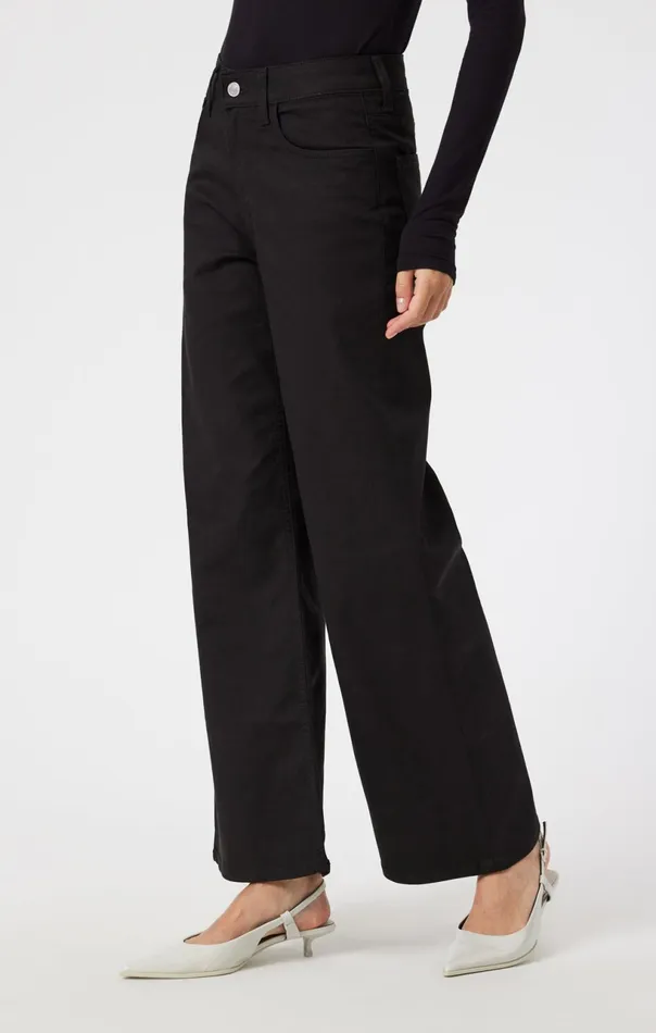 Alena Straight Leg In Black Luxe Twill Women Mavi Jeans Pants Alena Straight Leg In Black Luxe Twill Women Mavi Jeans Pants