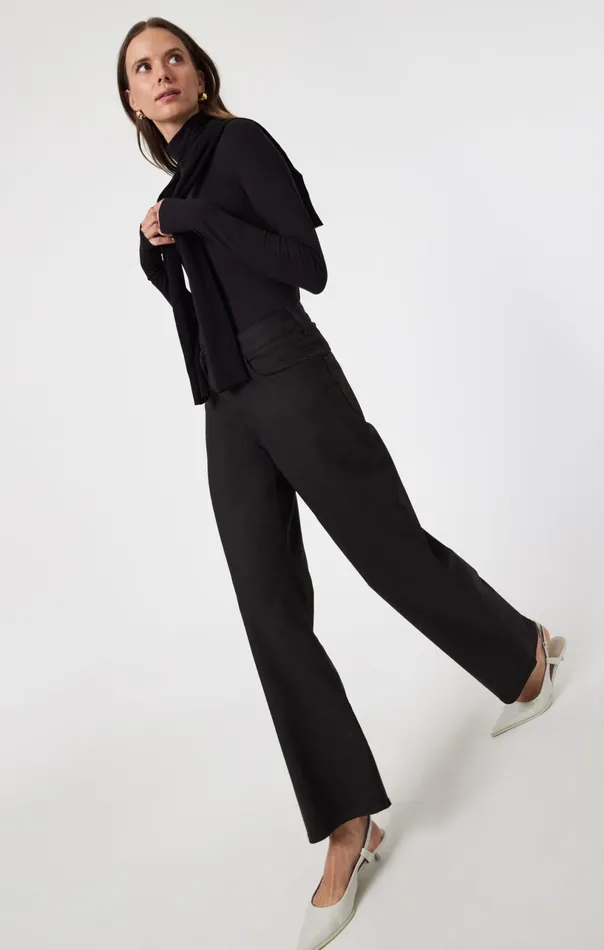 Alena Straight Leg In Black Luxe Twill Women Mavi Jeans Pants Alena Straight Leg In Black Luxe Twill Women Mavi Jeans Pants