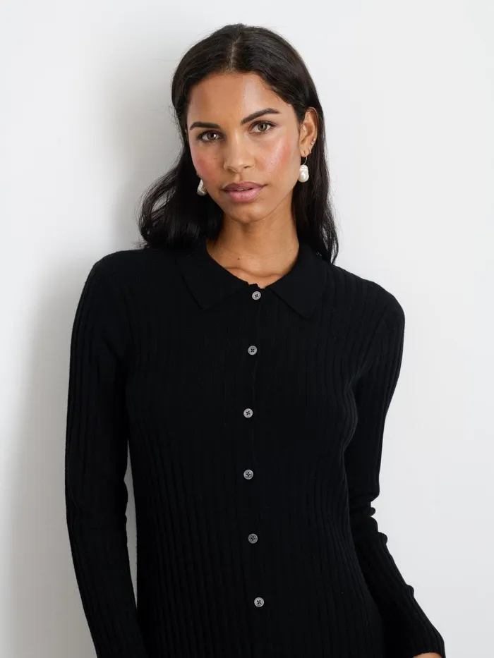 Alex Mill Dresses Skirts Women Long Sleeve Alice Ribbed Dress Black