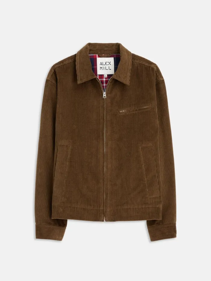 Alex Mill Jackets Coats Men Charlie Zip Jacket In Corduroy Saddle