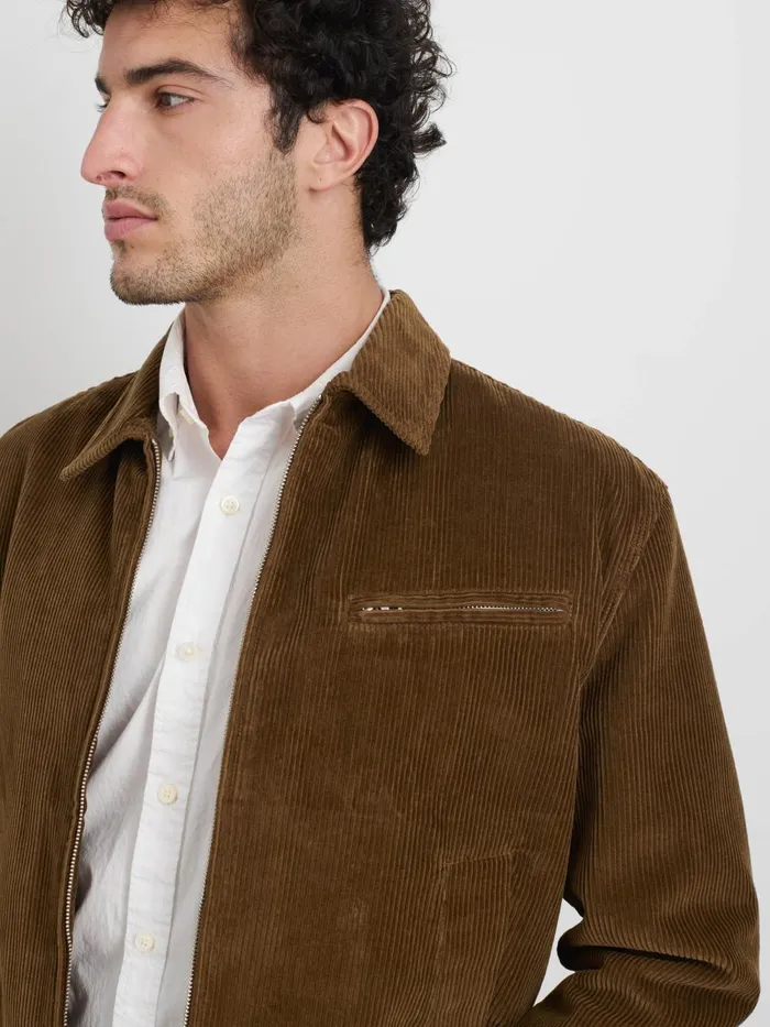 Alex Mill Jackets Coats Men Charlie Zip Jacket In Corduroy Saddle Alex Mill Jackets Coats Men Charlie Zip Jacket In Corduroy Saddle