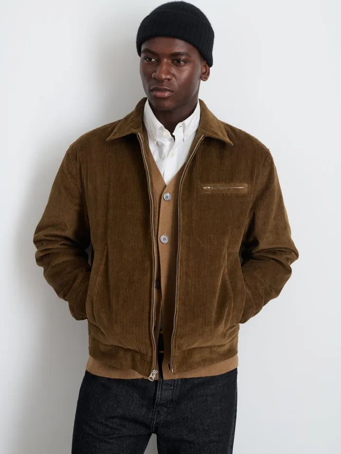 Alex Mill Jackets Coats Men Charlie Zip Jacket In Corduroy Saddle Alex Mill Jackets Coats Men Charlie Zip Jacket In Corduroy Saddle