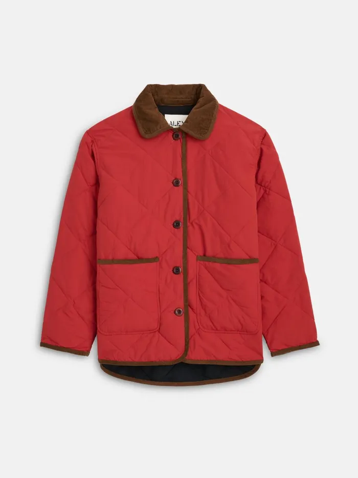 Alex Mill Jackets Outerwear Women Quinn Quilted Jacket Firebrick
