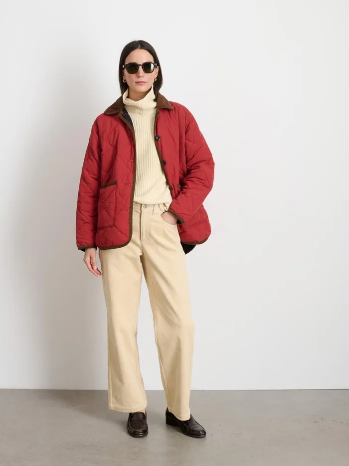 Alex Mill Jackets Outerwear Women Quinn Quilted Jacket Firebrick