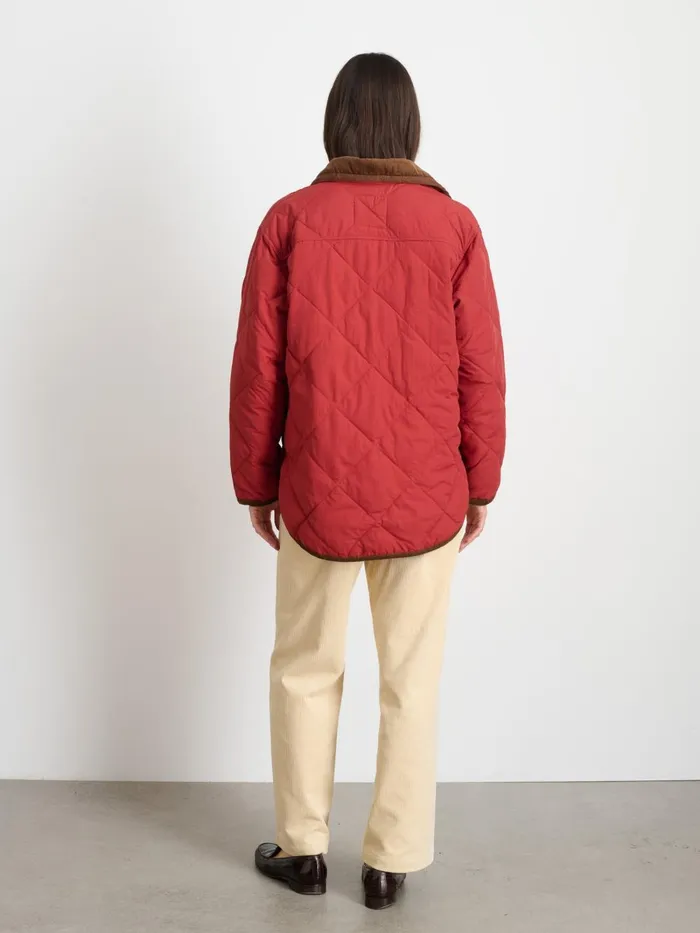 Alex Mill Jackets Outerwear Women Quinn Quilted Jacket Firebrick