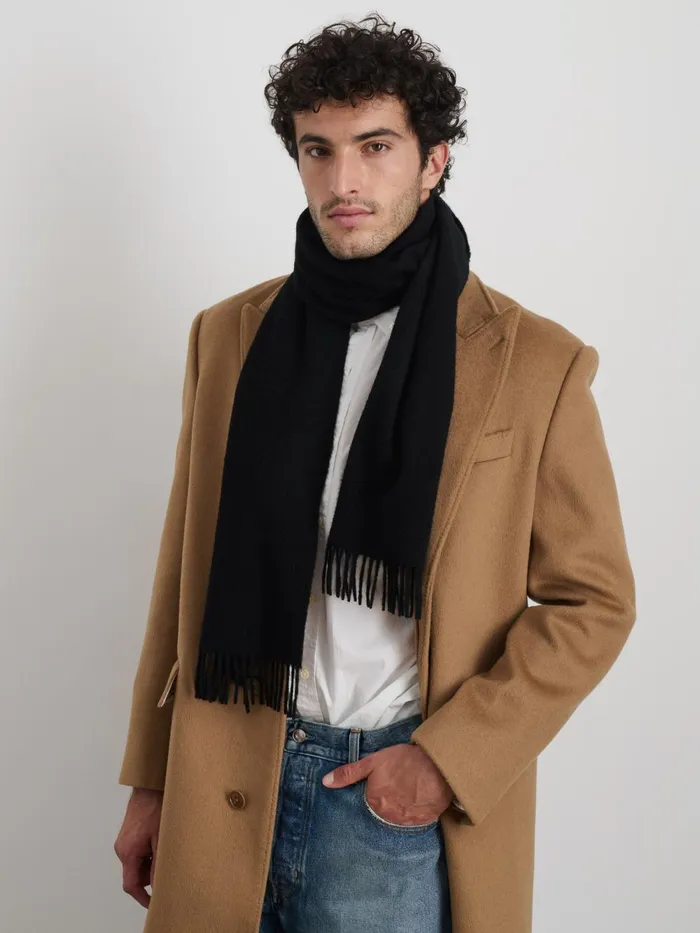 Alex Mill Men Joshua Ellis Cashmere Scarf Black