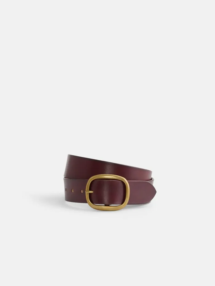 Alex Mill Men Maximum Henry Wide Oval Belt Oxblood