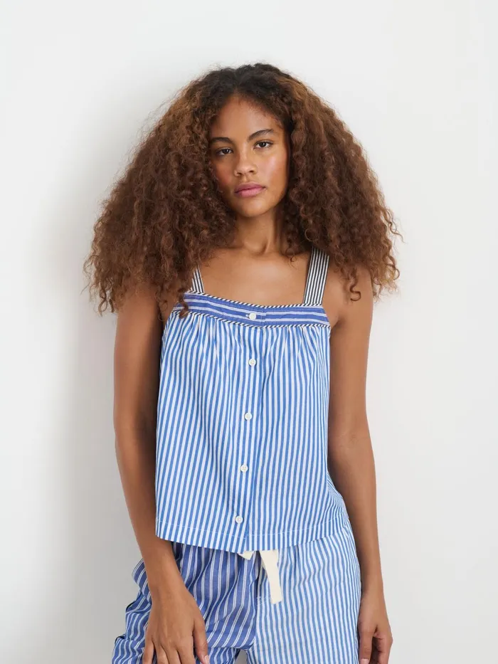 Alex Mill Pajamas Slippers Women P039jimmies Sleep Cami In Stripe Classic Blue Stripe
