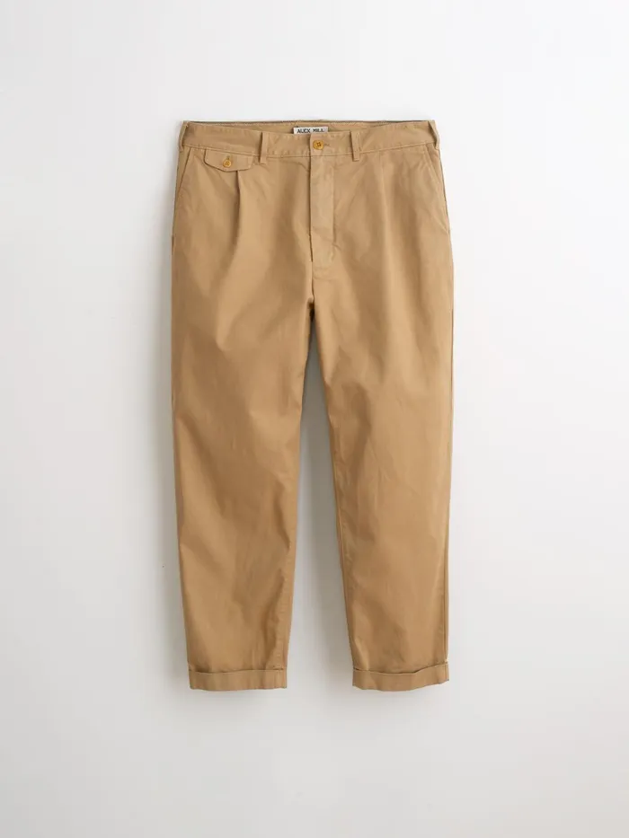 Alex Mill Pants Men Standard Pleated Pant In Chino Vintage Khaki