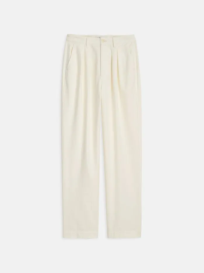 Alex Mill Pants Women Keaton Double Pleat Pant In Twill Light Bone