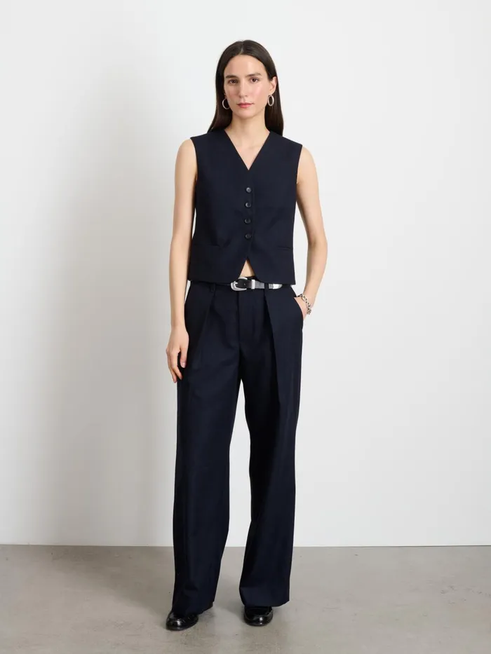 Alex Mill Pants Women Soho Trouser In Wool Dark Navy
