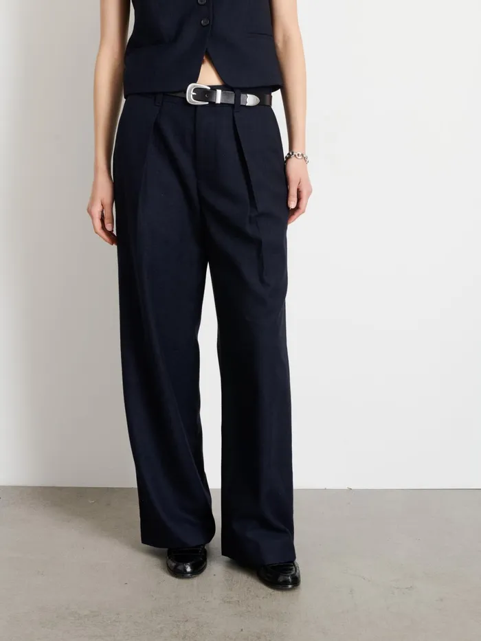 Alex Mill Pants Women Soho Trouser In Wool Dark Navy