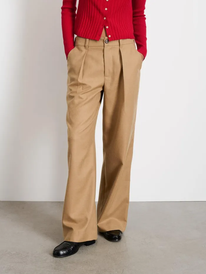 Alex Mill Set Dressing Women Soho Trouser In Wool Camel