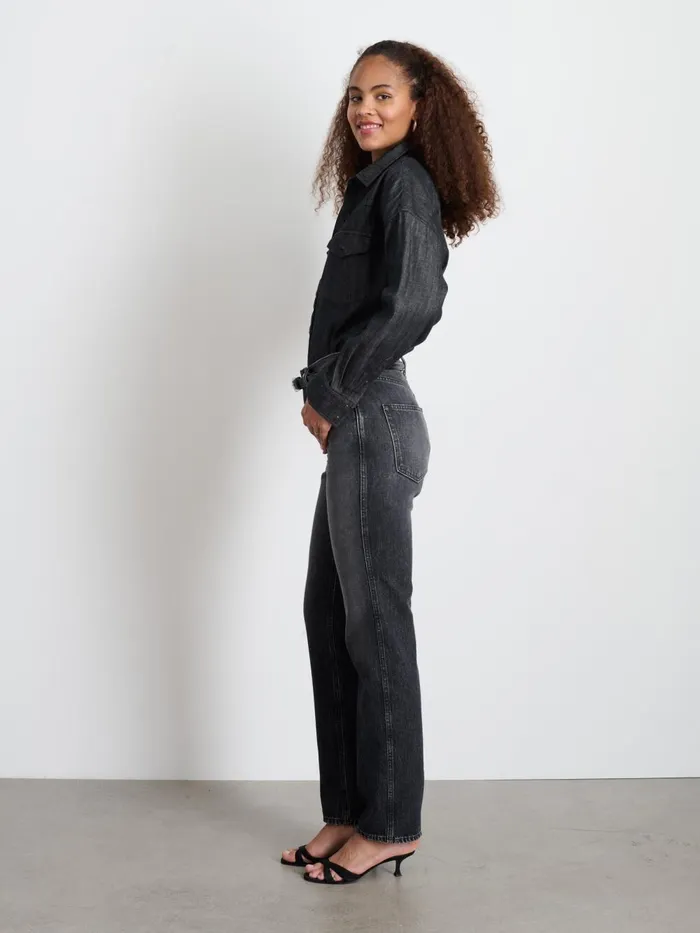 Alex Mill Shirts Tops Women Santa Fe Shirt In Black Denim Black Wash