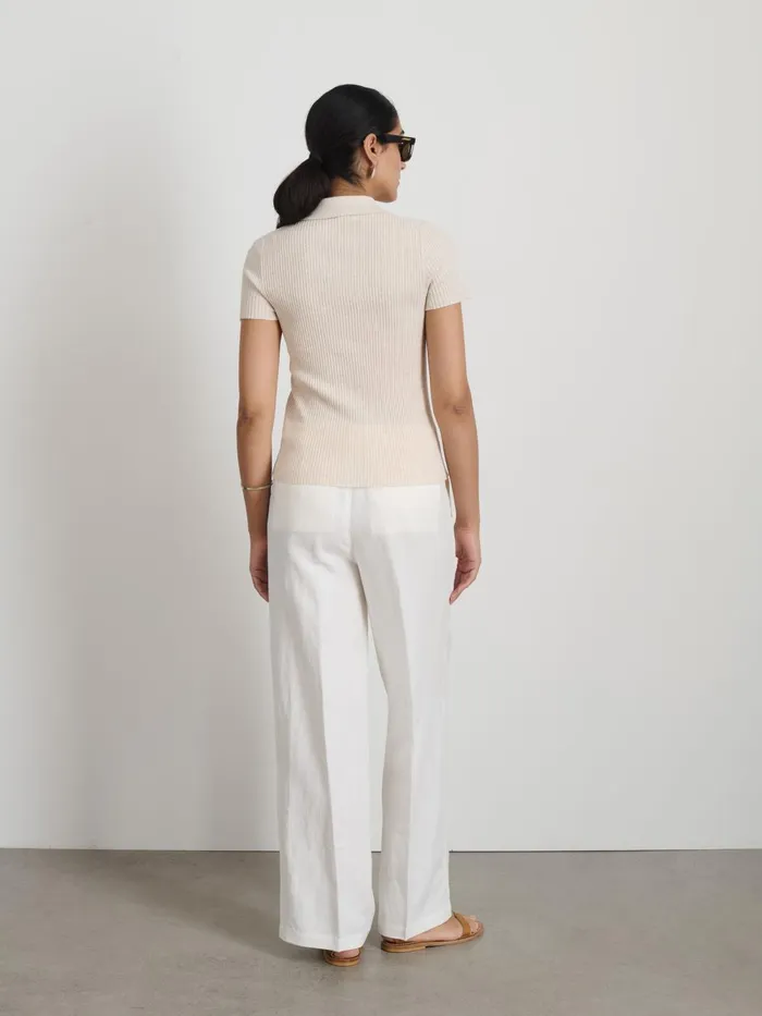 Alex Mill Shirts Tops Women Suzanne Ribbed Polo Ivory Alex Mill Shirts Tops Women Suzanne Ribbed Polo Ivory