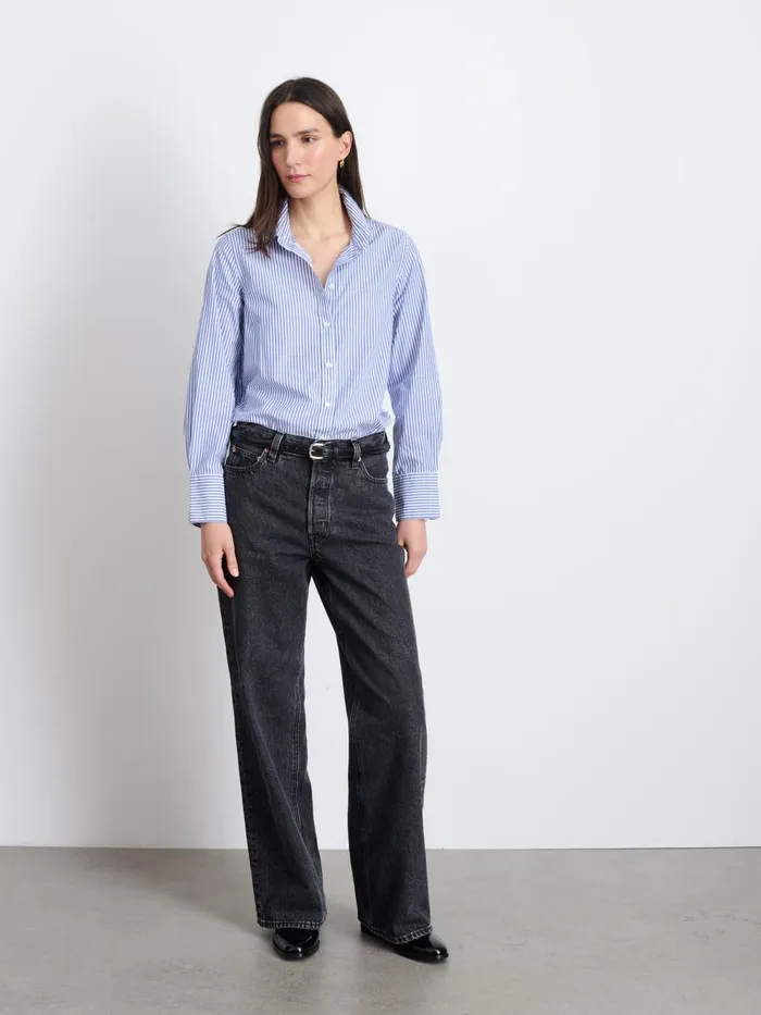 Alex Mill Shirts Tops Women Val Shirt In Striped Poplin