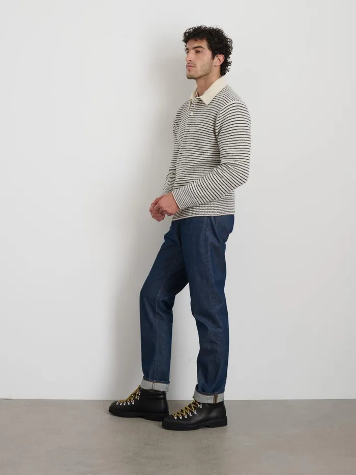 Alex Mill Sweaters Sweatshirts Men Carl Polo Sweater In Stripe Alex Mill Sweaters Sweatshirts Men Carl Polo Sweater In Stripe