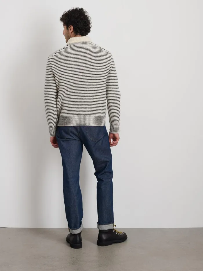 Alex Mill Sweaters Sweatshirts Men Carl Polo Sweater In Stripe Alex Mill Sweaters Sweatshirts Men Carl Polo Sweater In Stripe