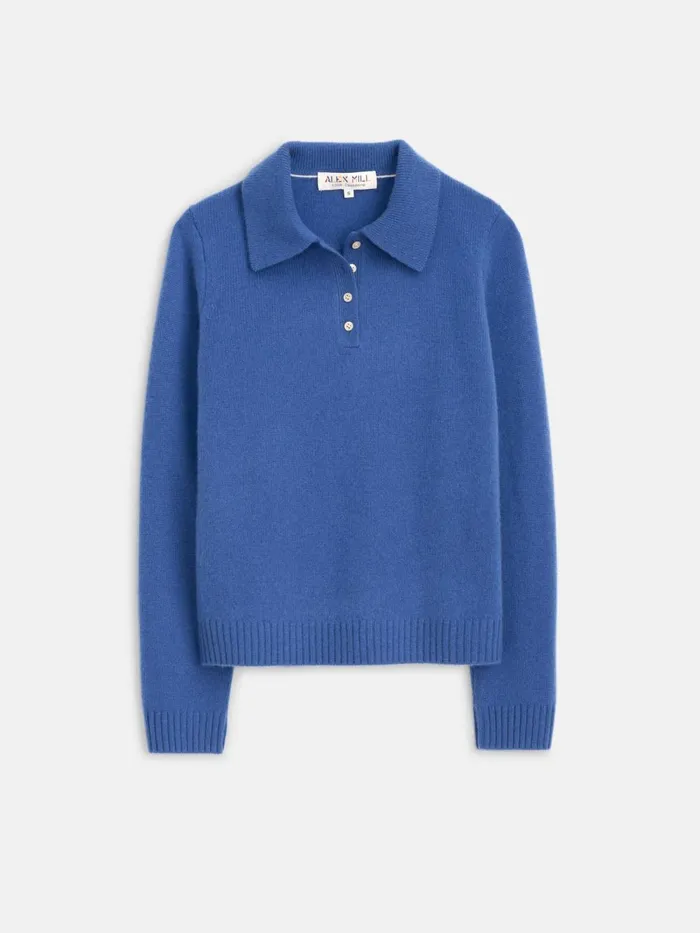 Alex Mill Sweaters Women Alice Polo In Cashmere Infinity Blue