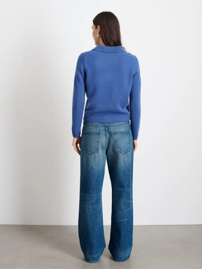 Alex Mill Sweaters Women Alice Polo In Cashmere Infinity Blue