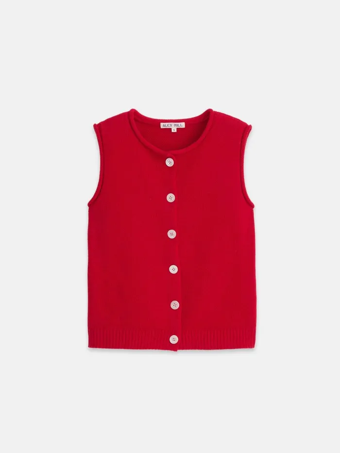 Alex Mill Sweaters Women Bridget Vest In Cotton Tomato